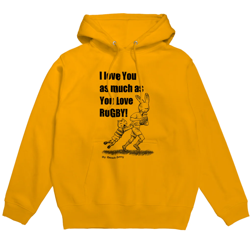 BeachBunnyのうさぎとねこ　ラグビーが好きなキミが好き Hoodie