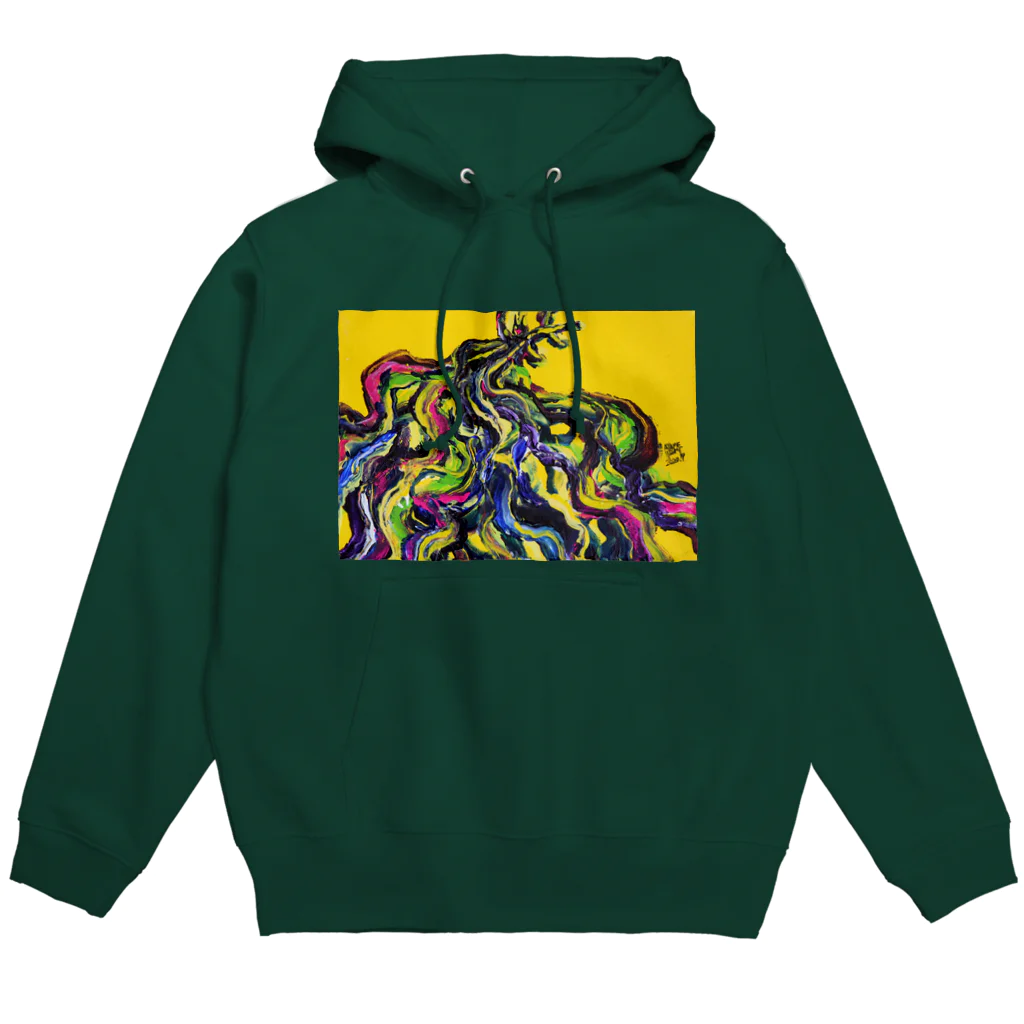 Ayame Iizumiの嵐の夜の杉の木 Hoodie