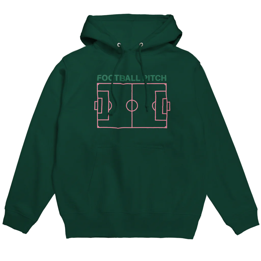 KAWAGOE GRAPHICSのフットボールピッチ Hoodie