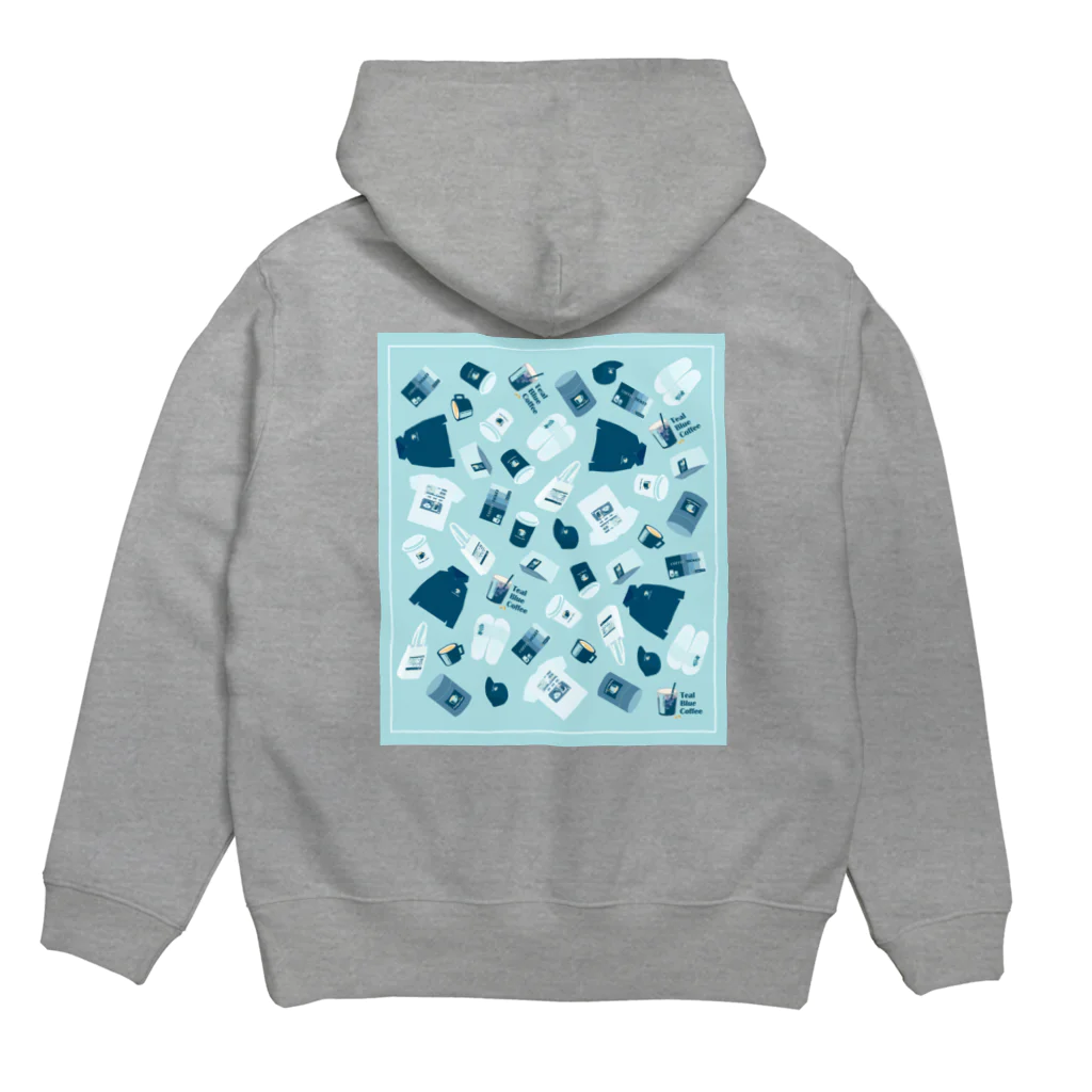 Teal Blue CoffeeのTealBlueItems Hoodie:back