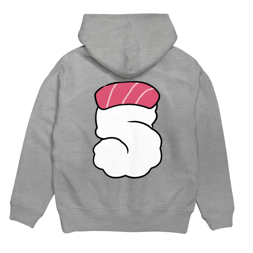 9bdesignのスシ・ナンバーズ 5 Hoodie:back