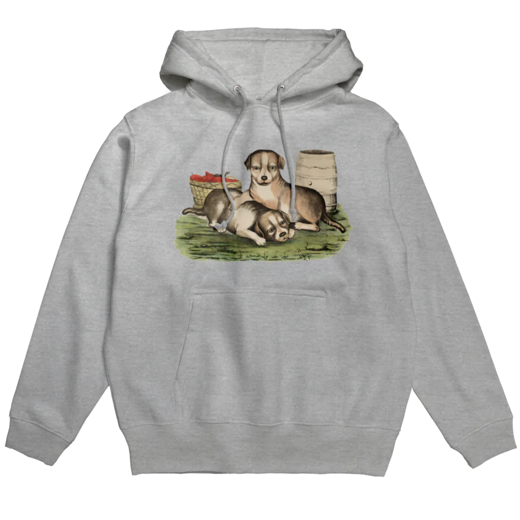 Saza-nami Antique designの２匹の犬 Hoodie