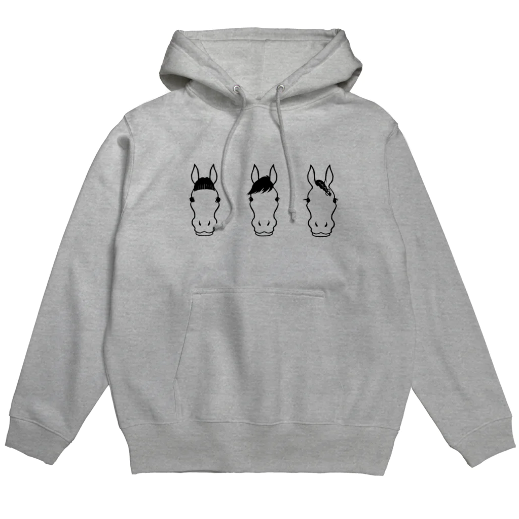 うまやま商店の前髪コレクション(黒) Hoodie