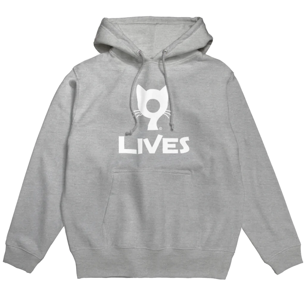 9LIVES 猫たちの王国の9LIVES logo white パーカー