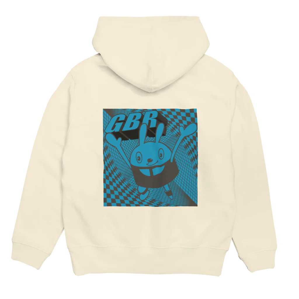 バンズオリジナルの<GBR>ロビット BLUE Hoodie:back