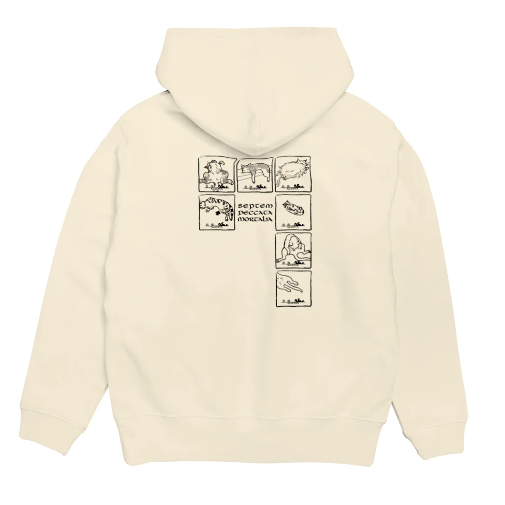 焦豆堂の七つの大罪（猫） Hoodie:back