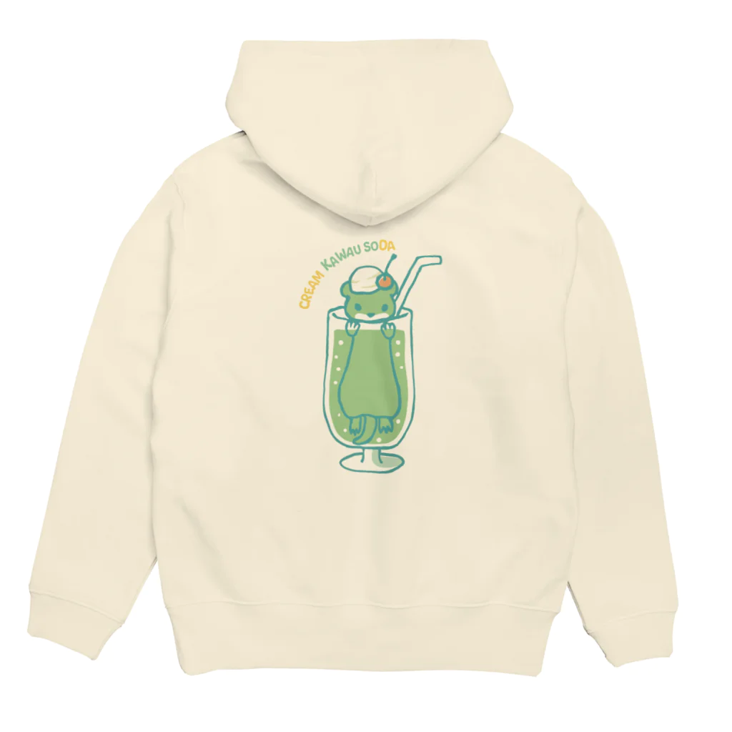 あずき缶のクリームカワウソーダ Hoodie:back