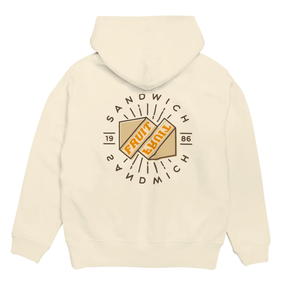 まるいねこのフルーツサンド Hoodie:back