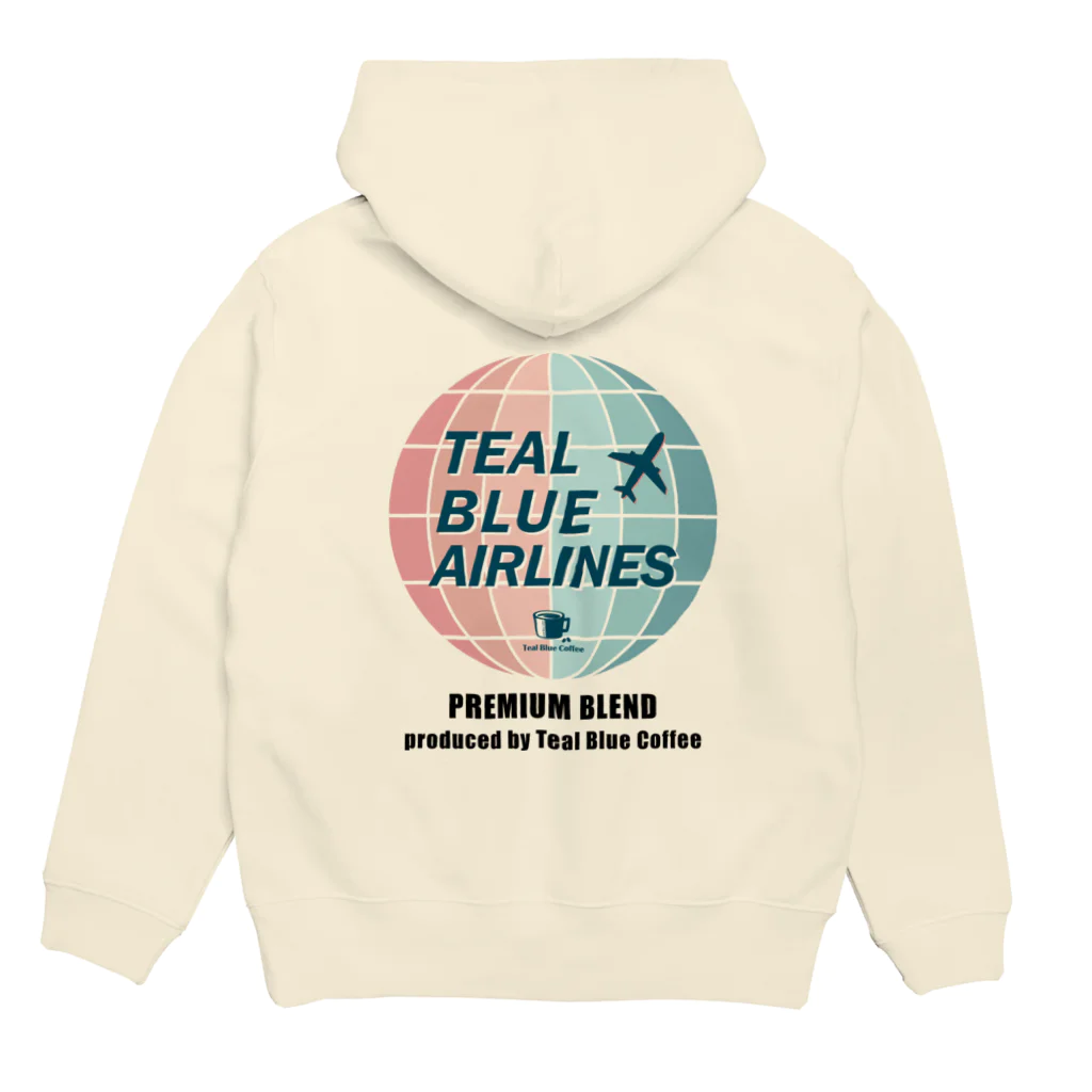 Teal Blue CoffeeのTEAL BLUE AIRLINES Hoodie:back