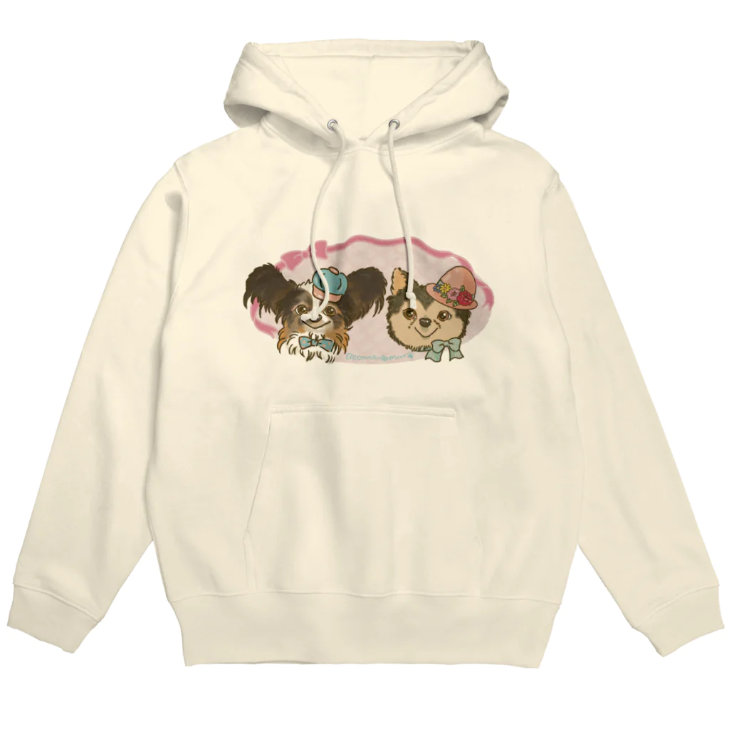 猫のきぬくんのお店のれおまるくんとみんちゃんのリボン Hoodie