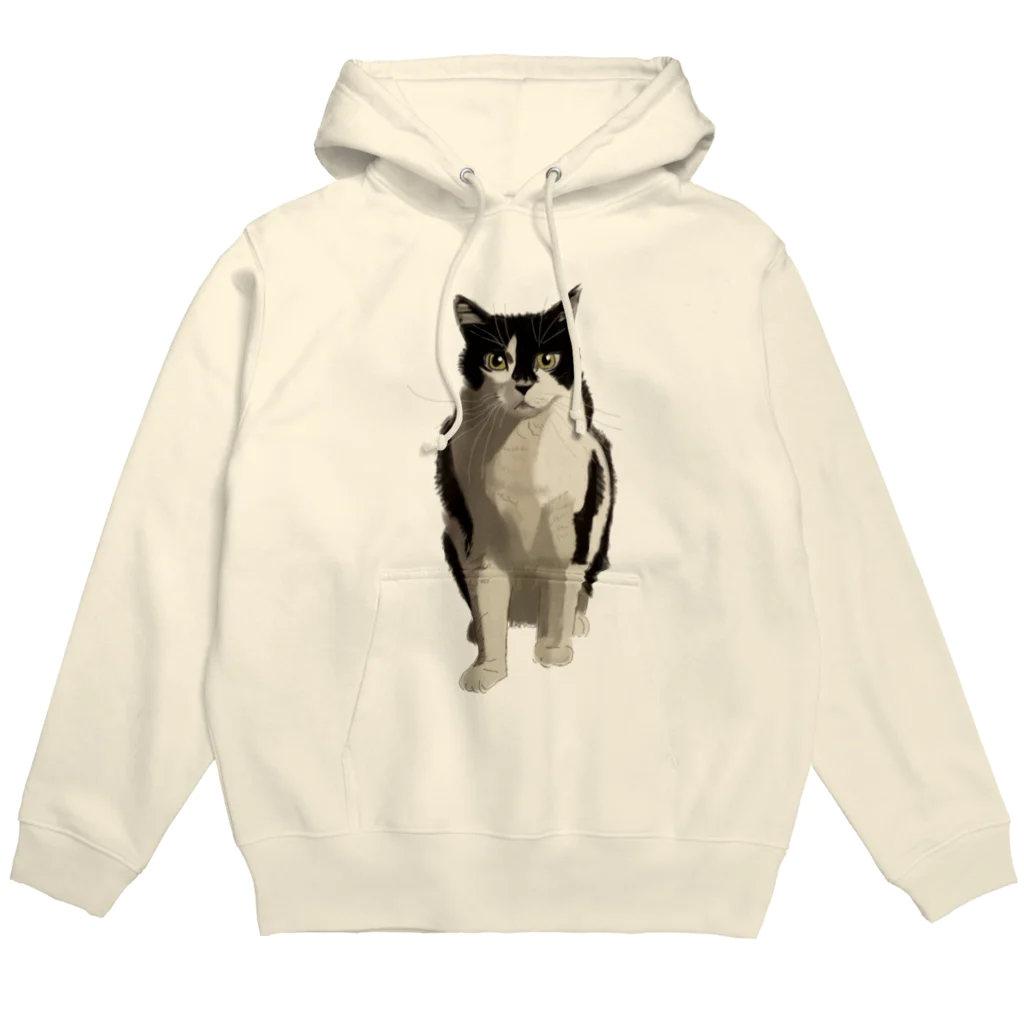 小鳥と映画館のカッコいいネコ Hoodie