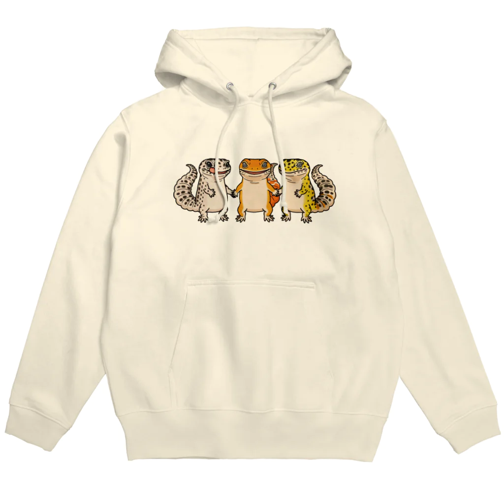 むちむちしっぽの手繋ぎヒョウモントカゲモドキ Hoodie