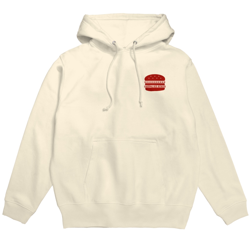 Teal Blue CoffeeのCafe music - CARDINAL RED BURGER - Hoodie