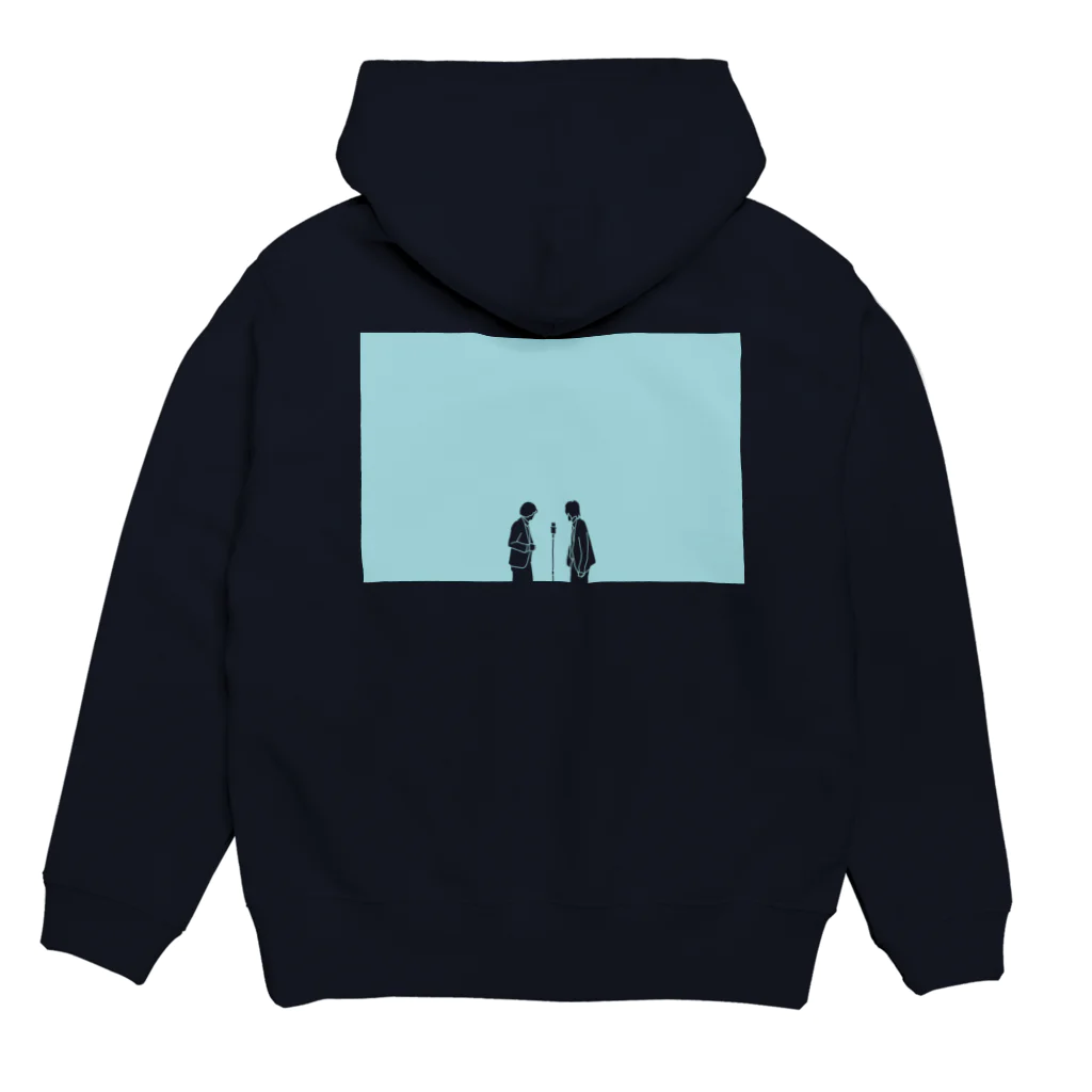 TBSラジオ「真空ジェシカのラジオ父ちゃん」グッズのラジ父「ネタ飛ばしの青」パーカー（ネイビー） Hoodie:back