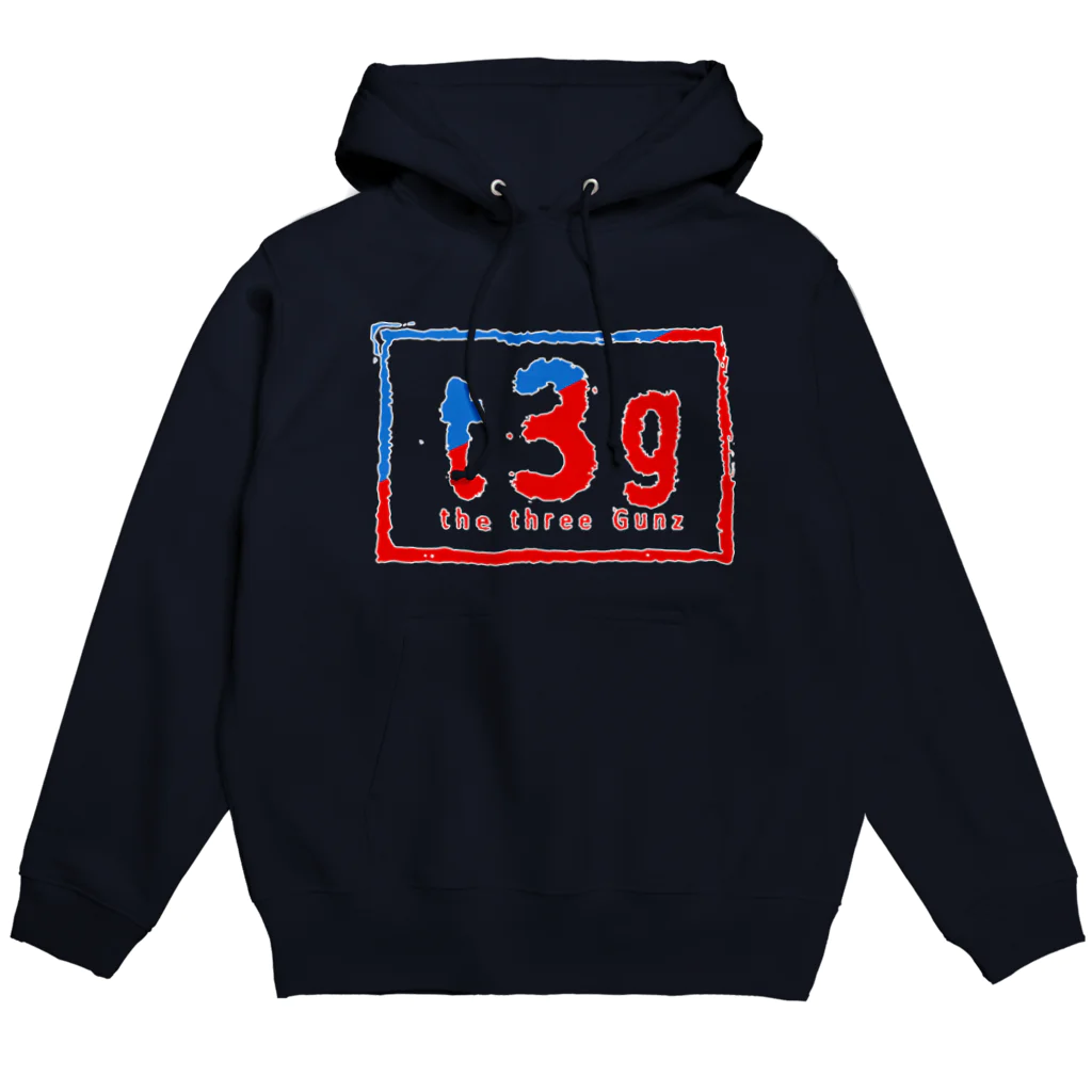 BlackRedCheeZのThe3Gunz／Outsider "Passion RED×Sad BLUE" Hoodie