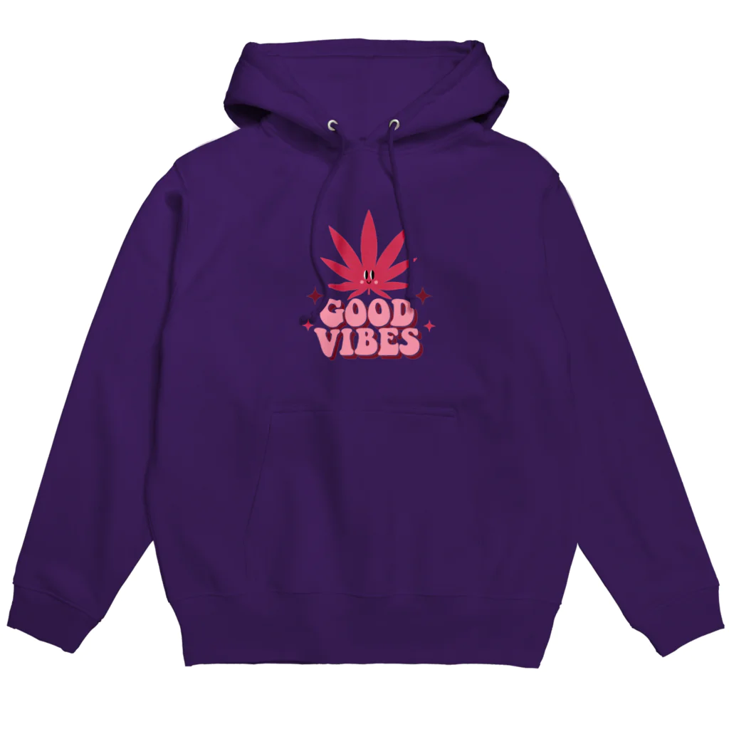 420 MUSIC FACTORYのGOOD VIVES グッドバイブス 大麻 マリファナ カナビス ヘンプ ガンジャ パーカー