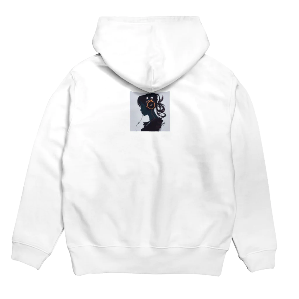 Daruma-StoreのHeadphones Girl A Hoodie:back