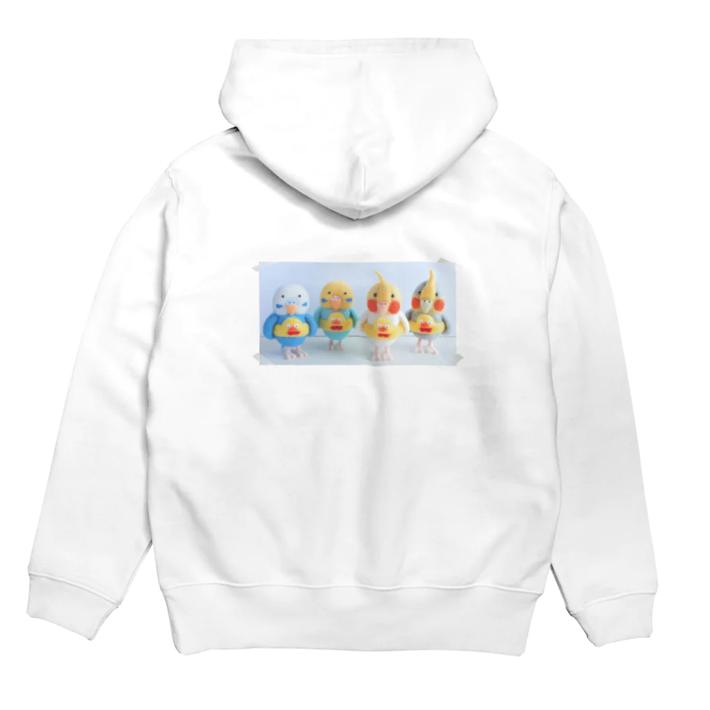 un-petit-pas-ninjinのエア海水浴インコ！ Hoodie:back