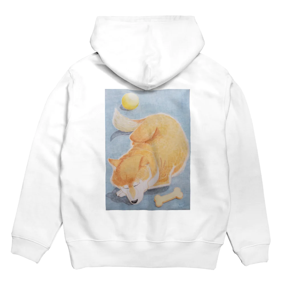 コツリスのお店のお昼寝柴犬ハッピー Hoodie:back