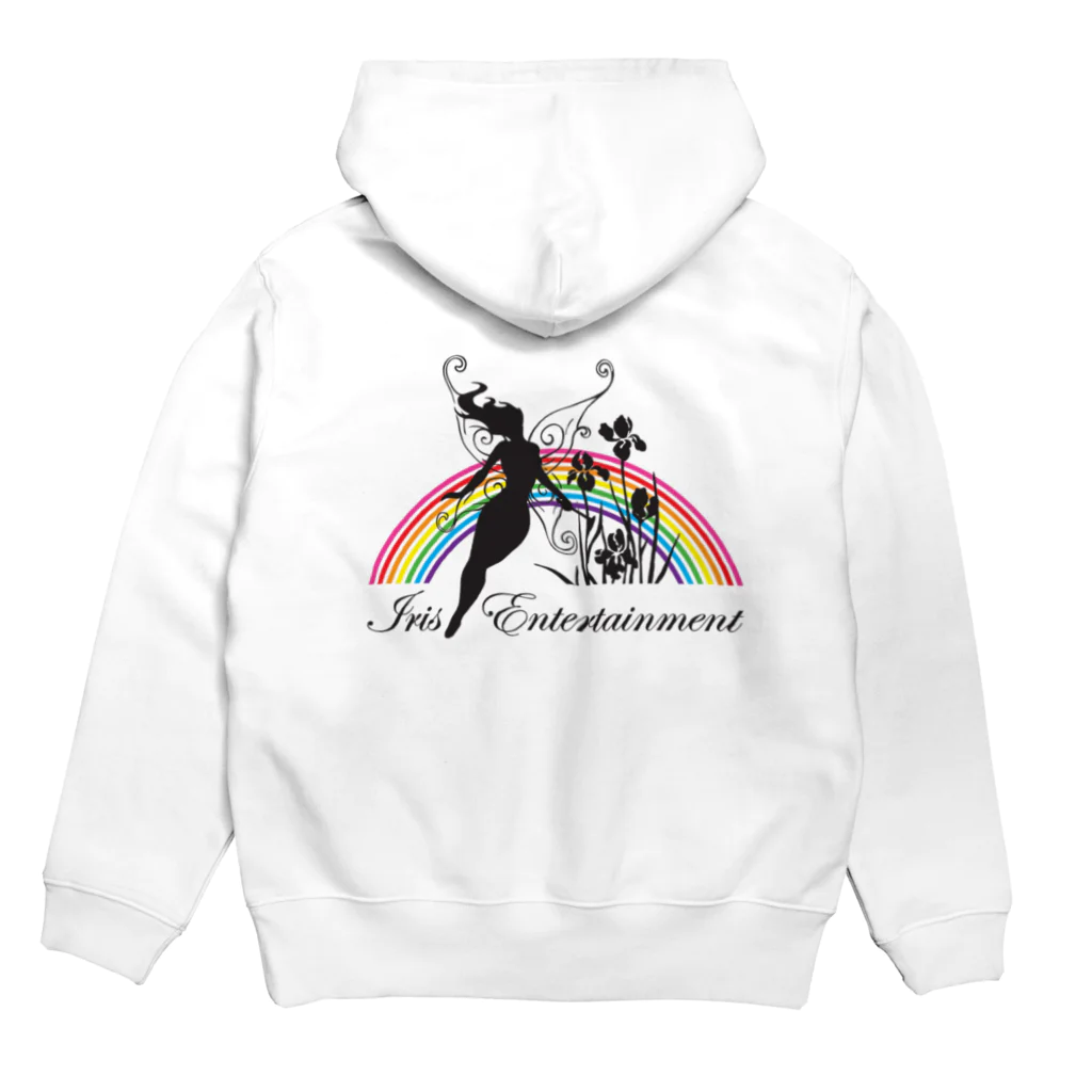 Iris EntertainmentのIris Entertainmentパーカー(プルオーバー・白) Hoodie:back