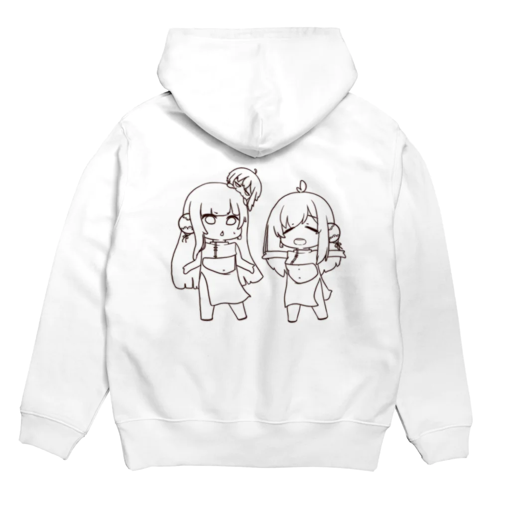 美杏くん@えびちりᒼᑋª⑅深海少女系男子のえびちりちゃん&とうふちゃん Hoodie:back