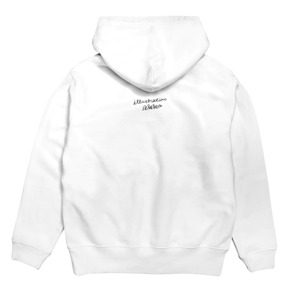 illustration akko shopの水彩絵の具 Hoodie:back