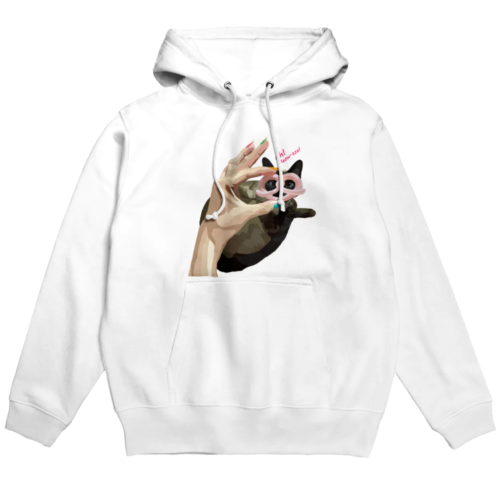 UETANBOのシャム猫とプレッツェル Hoodie