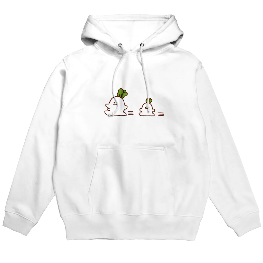 こめつぶ店の走る大根たち Hoodie