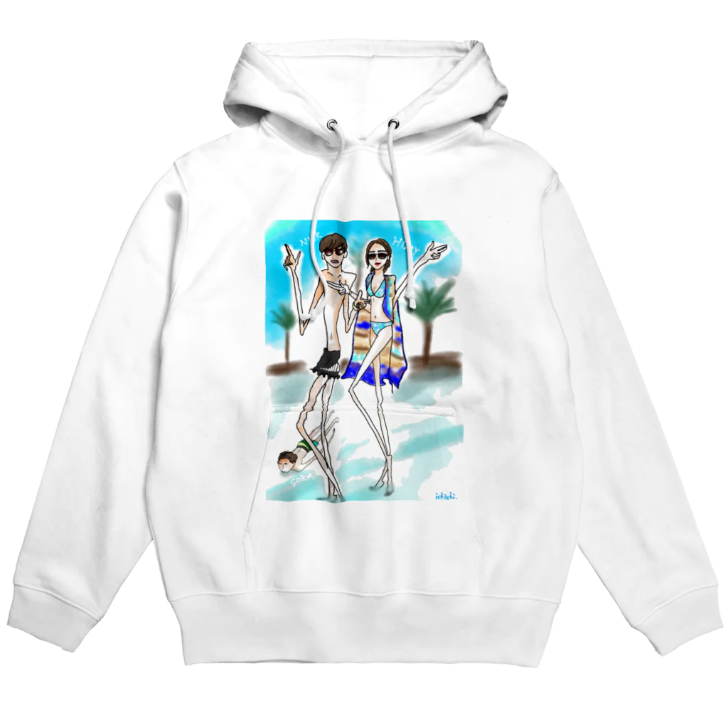 イチチSHOPのプールであそぶひみいさんとニクガキとおそら Hoodie