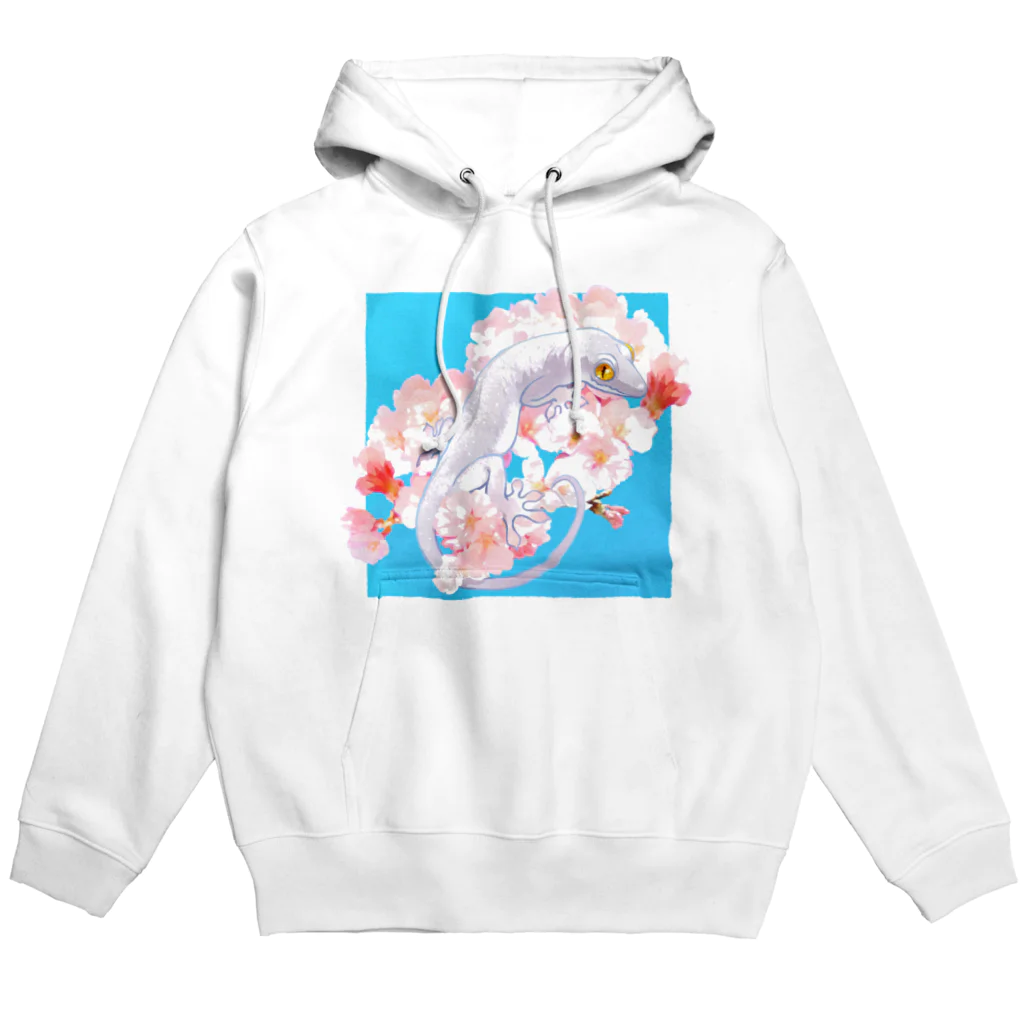 おにぎり屋の春待ち桜とニホンヤモリ Hoodie