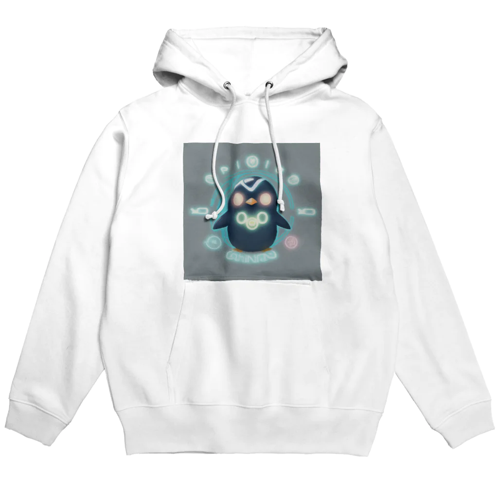 ペンギンとネオンとサイバーのサイバーペンギン Hoodie