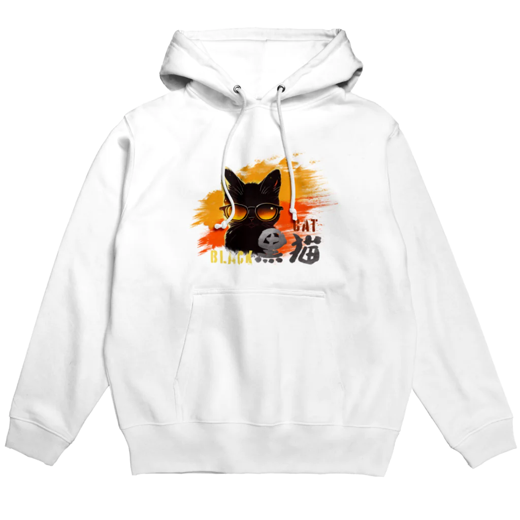 ArayashikI_Japanのサングラス黒猫【淡色系アパレル】 Hoodie