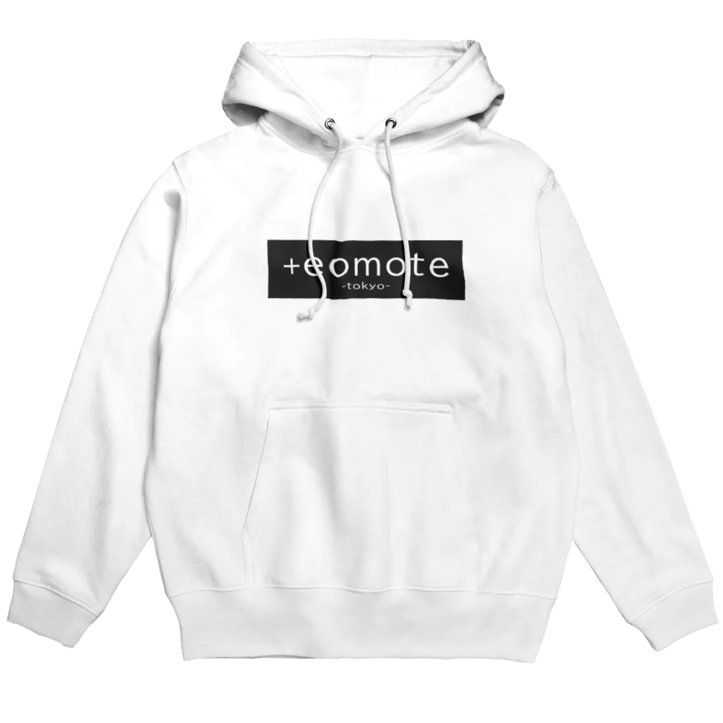 eomoteのeomoteのシンプルなロゴ（背景文字）が入ったパーカー（白） Hoodie