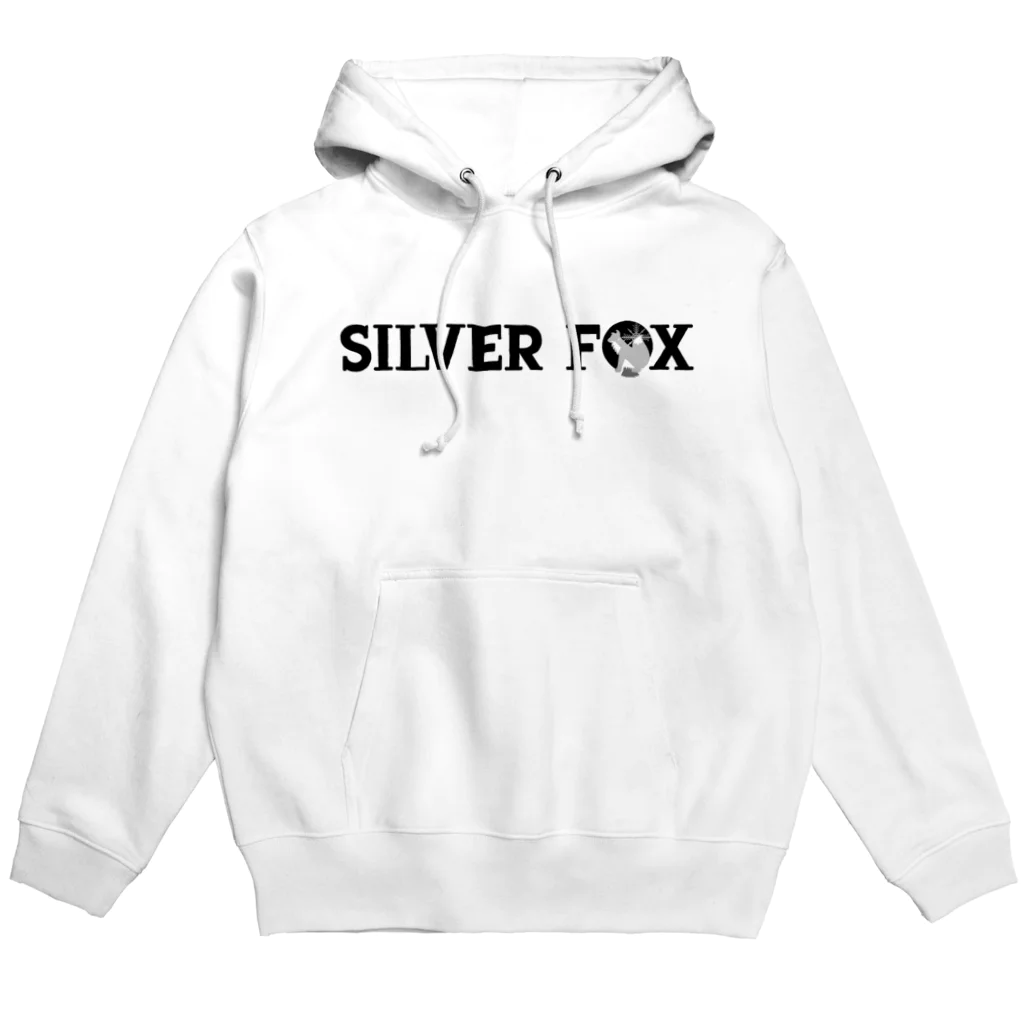 いろいろな動物たちの【SILVER FOX】ロゴマーク パーカー