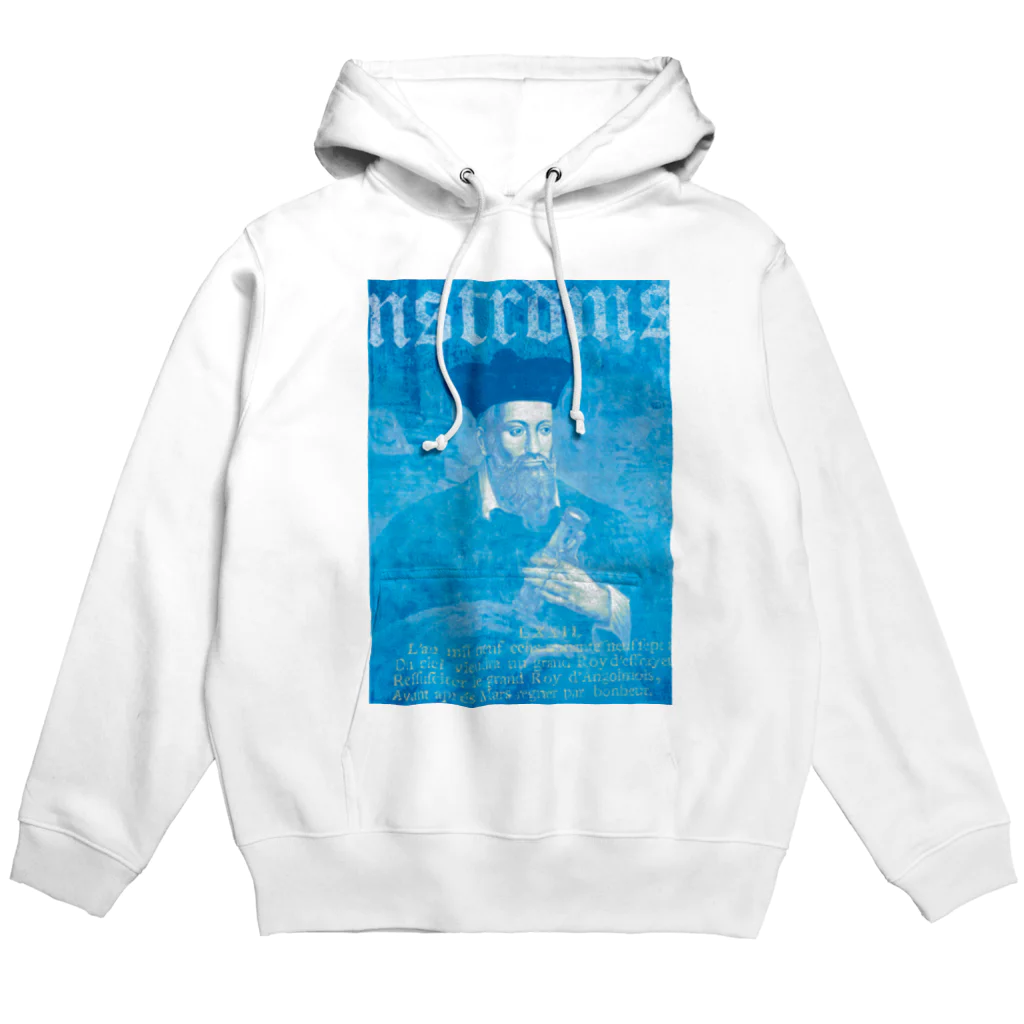 ㈱山口敏太郎タートルカンパニーのノストラダムス_予言コラージュ_ブルー Hoodie