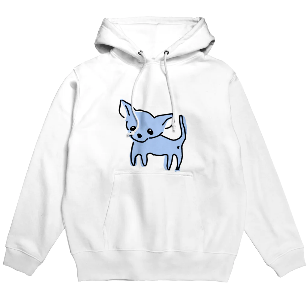 akane_art（茜音工房）のゆるチワワ（ブルー） Hoodie