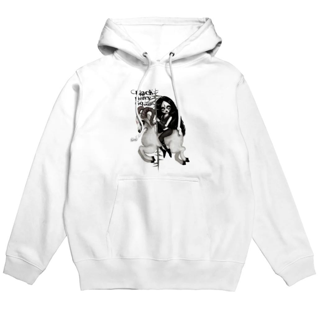 血まめ天国ショップのブラックメリーゴーランド Hoodie