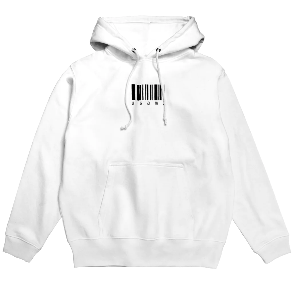 USAMIの【usami】 オリジナルバーコードロゴ Hoodie