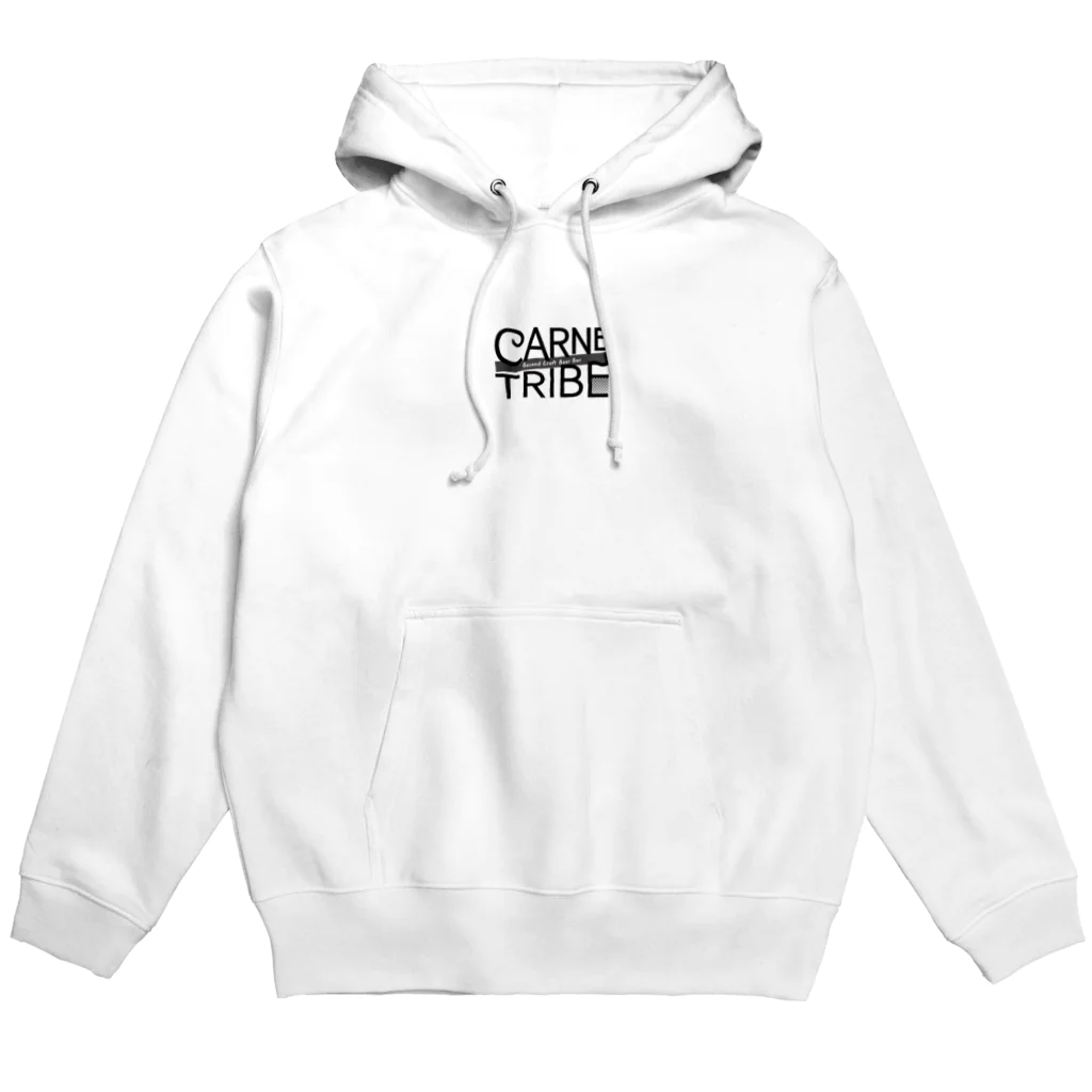 CarneTribe second カルネトライブセカンドクラフトビアバーのCarneTribe モノクロロゴ パーカー Hoodie