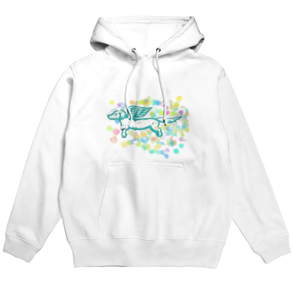 ナチュラルドッグリーフのミニチュアダックス天使 Hoodie