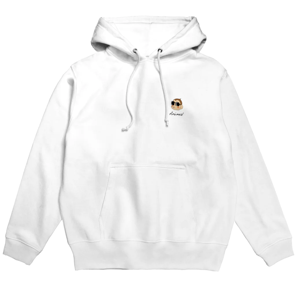 GREEN DESIGN WORKS　グリーンデザインワークスのアニマル君スウェット（白-他） Hoodie