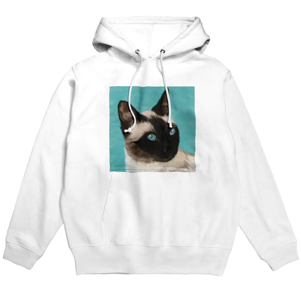 nanpeのアクアマリンの瞳のシャム猫 Hoodie