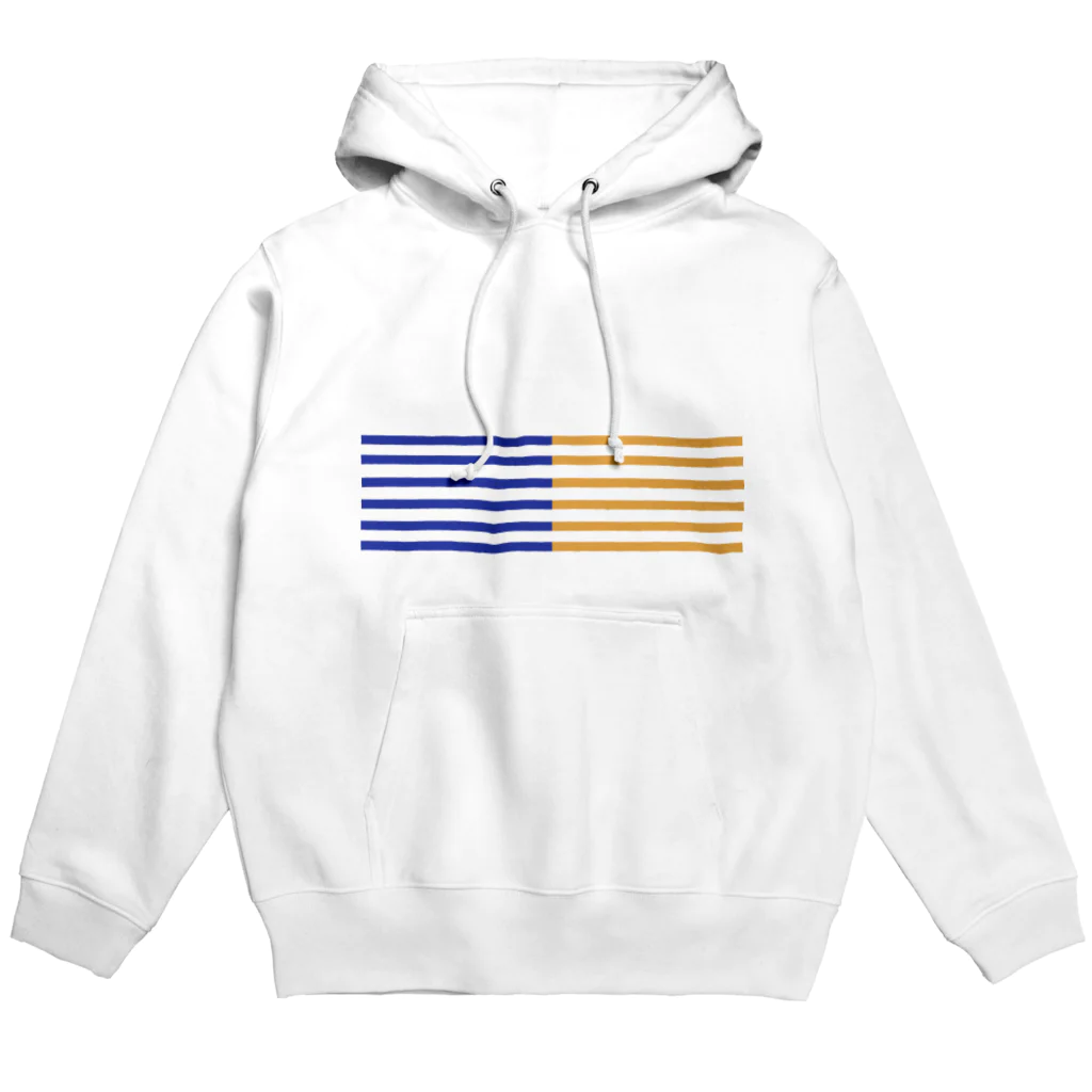 Gejichanのtwocolorstripe Hoodie