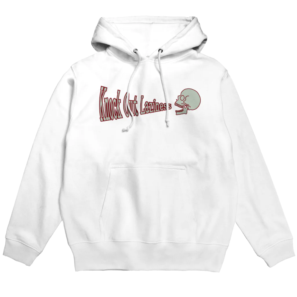 Knock Out Lazinessのskull logo hoodie(WH) パーカー