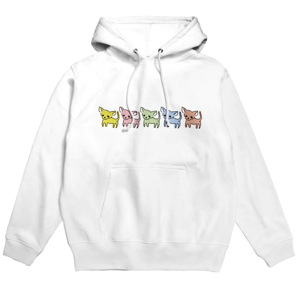 akane_art（茜音工房）のゆるチワワ（カラフル） Hoodie