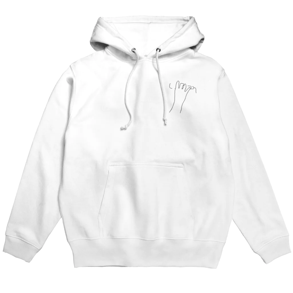 key:のkey: HAND MIC 白 Hoodie