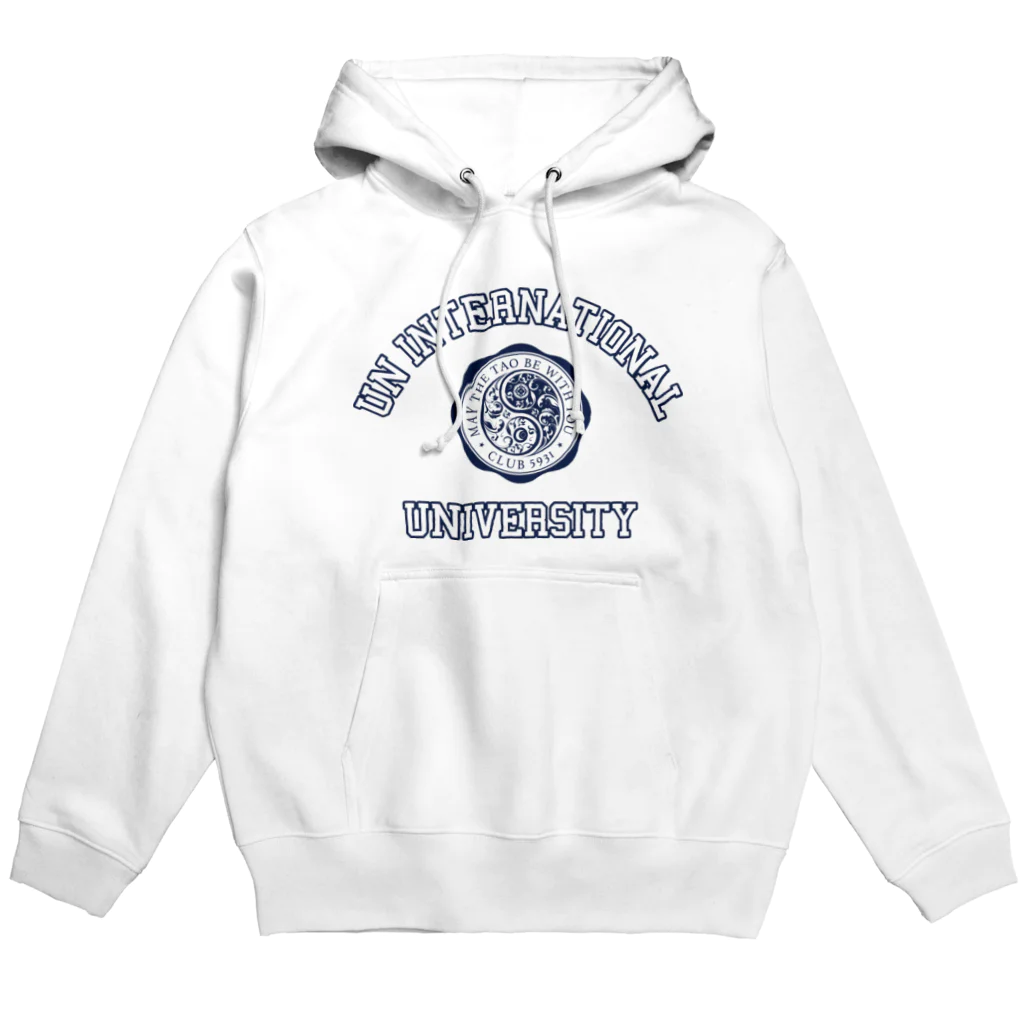 【SEVA】 （雲黒斎 公式ショップ ）のUN INTERNATIONAL UNIVERSITY （NAVY PRINT） Hoodie