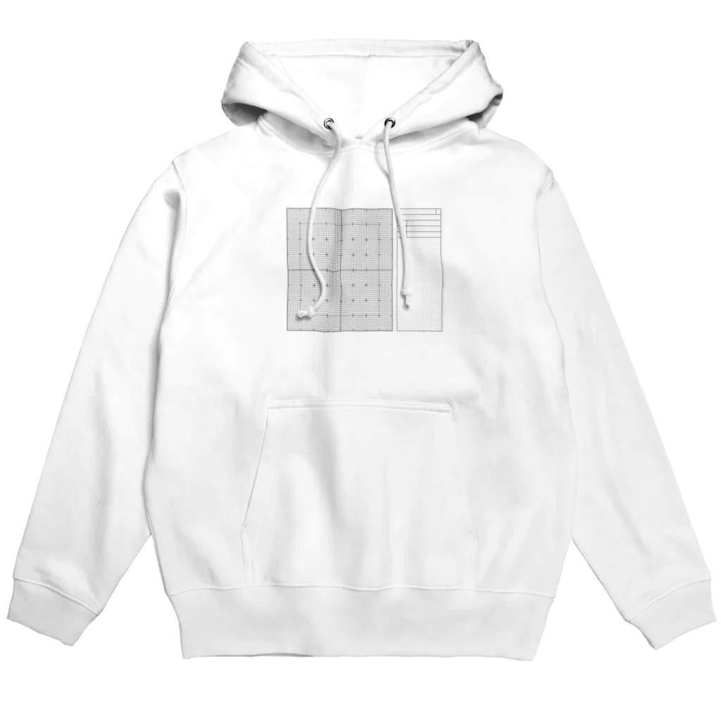 ﾆのドリルシート（無地） Hoodie