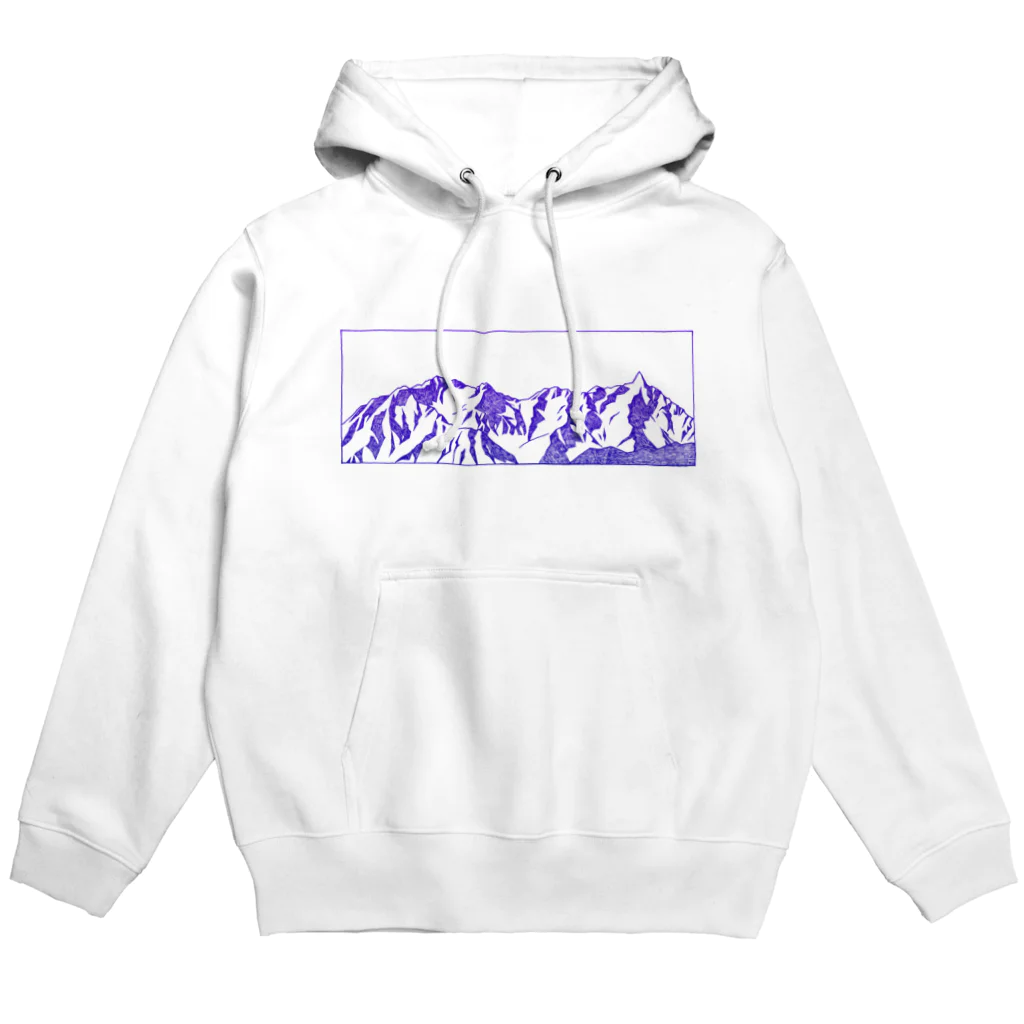 まつのき商店の槍穂高連峰　青ペン Hoodie