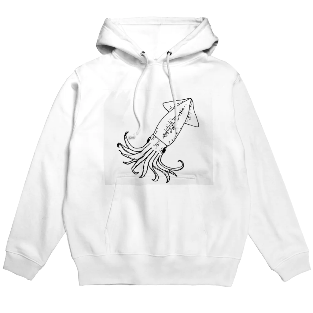 海谷子猫のイカ Hoodie